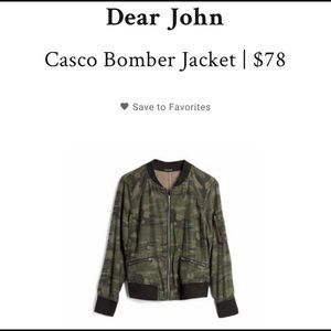 Dear John Casco Camo Bomber Jacket